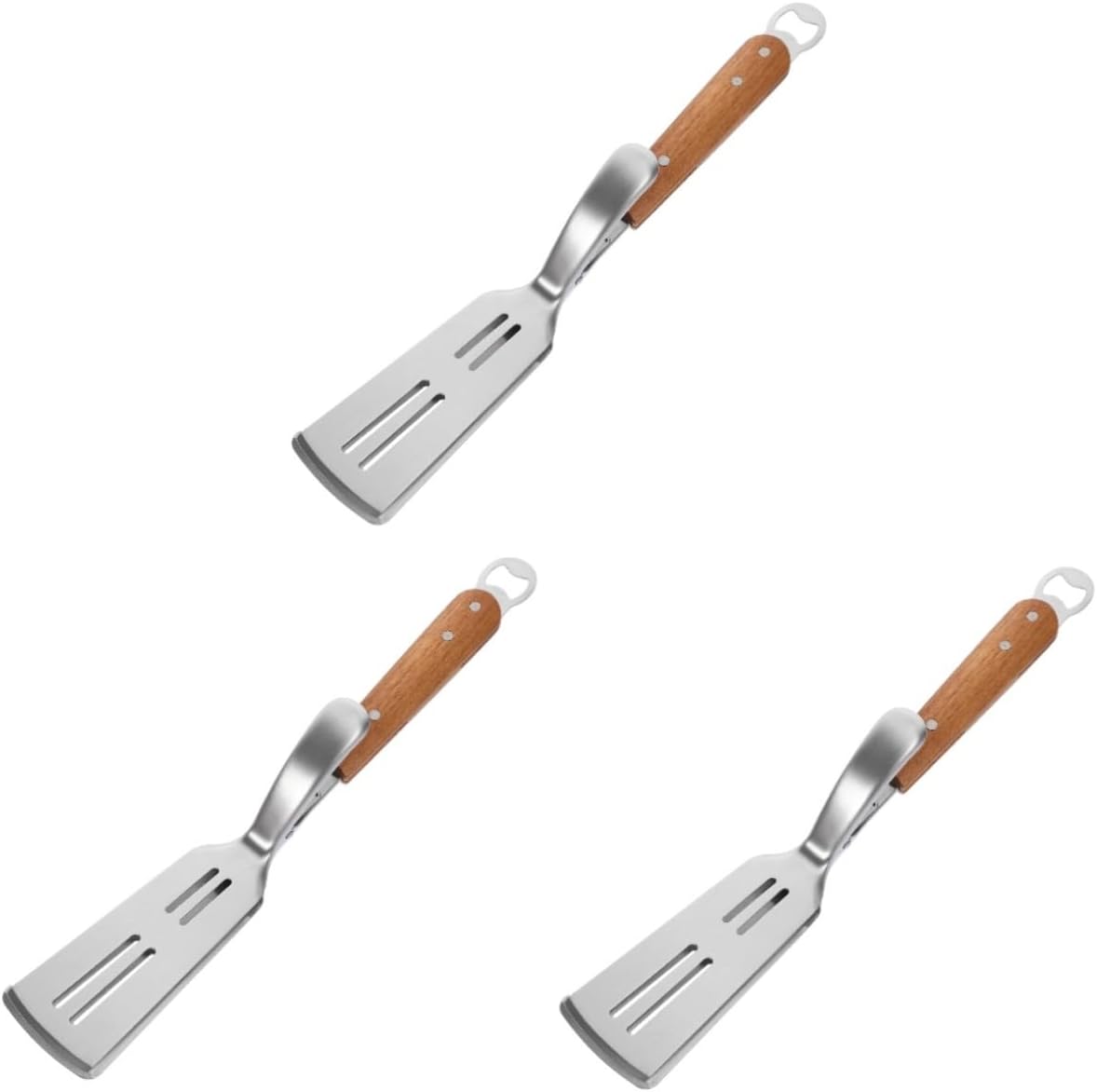 PRETYZOOM 3pcs Heavy Duty Grill Tongs Extended Scalding Handle Reusable Clips for Barbecue Buffet and Cooking