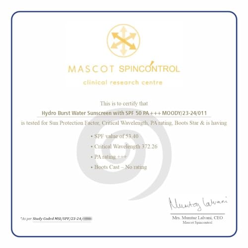 Generic Water Sunscreen With Hyaluronic & SPF 50 PA ++++ UVA/B Protection | Brightening Sunscreen With No White Cast, Lightweight & Non Greasy | For Oily & Combination Skin 80 Grams