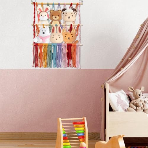 Red de almacenamiento para juguetes de peluche de dos capas 4