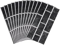 Decoroom Fliesenaufkleber Schwarz 24pcs/15x30cm Brick Fliesenfolie – Ansicht 3