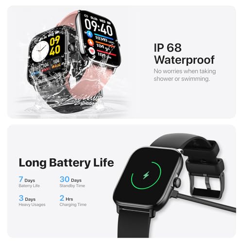 Dainlin Smart Watch,1.91 Inch Smartwatch For Men Women (Answer/Make Call),Fitness Tracker With 116 Sport Modes,Ip68 Waterproof,Heart Rate/Sleep/Monitor,Long Battery Life,For Iphone & Android & Samsung thumb #5