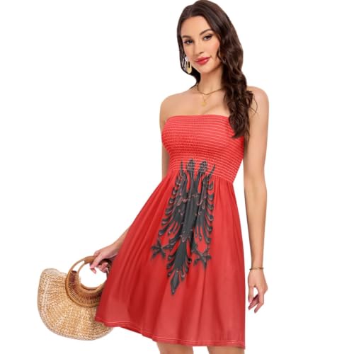 Robe d'été Albanie style peinture à l'huile robe bustier confortable