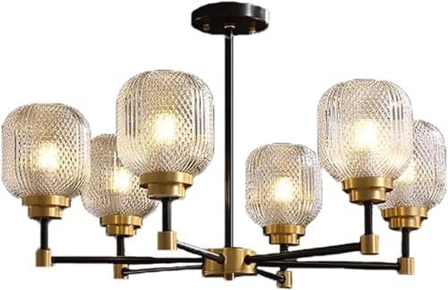 Image of ASerZenith Luxury All Copper Chandelier,Light Luxury All Copper Chandelier-Black And Copper