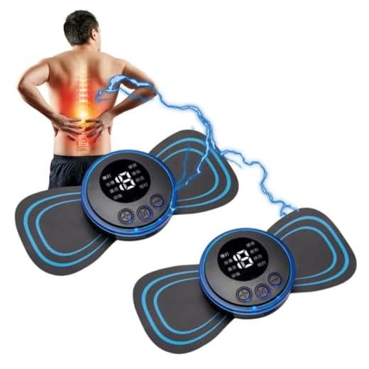 Kit Com 2 Mini Massageador Pulso Elétrico Portátil Recarregável Dor Pescoço Coluna Pernas Estimulador Ems Pequeno Alivia Dor Tensão Muscular Atividade Corporal PREMIUM