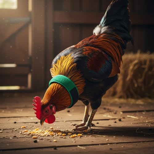 Image of 2Pcs Anti Crowing Collar Adjustable Rooster Cockerels Anti-Hook No Noise Nylon Neck Strap Pet Products Pets Collar Anti Crow Rooster Rooster Collar Collar Anti Crow Rooster Collar for Small Rooster