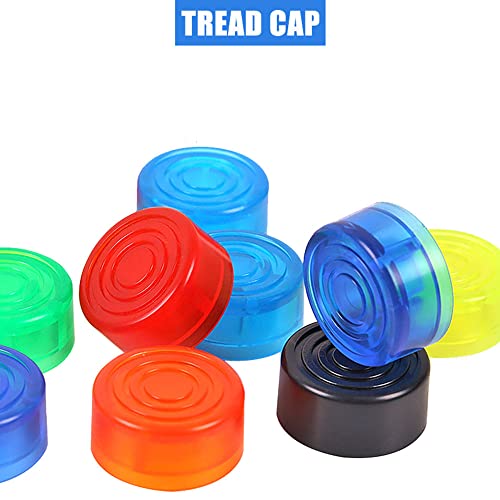Image of Jiayouy Guitar Effect Pedal Footswitch Toppers Foot Nail Cap Protection Cap for Guitar Effect Pedal Protection Cap 20PCS /Set (Red)