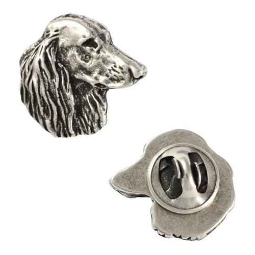 Art-Dog Unique Edition Silber Hund Anstecknadel mit Eleganten Schatulle - Versilbert Handmade - Broschen Frauen - Silber Brosche Schmuck - Teckel III – 1,9x2x3cm