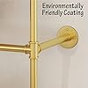 Amazon.com: 96.5”H Wall Mounted Clothe Rack, Gold Industrial Pipe ...