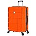 ATX Luggage Large Suitcase on 4 Dual Spinner Wheels Super Lightweight ABS Hard Shell Hold Check in with Built-in TSA Lock(Orange, 110 Liter)