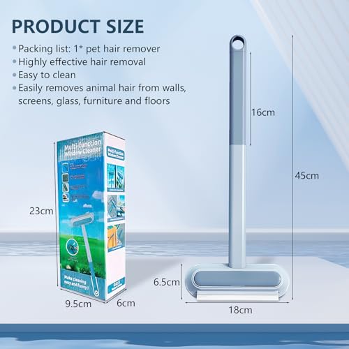 Image of Multifunctional Pet Hair Remover, 4 in 1 Pet Hair Removal Tool, Reusable, Washable, Cat and Dog Hairs Removal for Couch with 17inch Extendable, for Furniture, Couch, Carpet, Clothes and Laundry