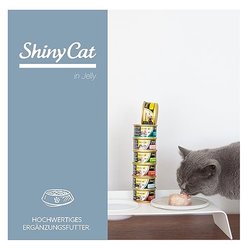 GimCat ShinyCat in Jelly Thunfisch mit Garnelen - Nassfutter mit Fisch und Taurin für Katzen - 24 Dosen (24 x 70 g) 5