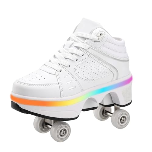 Roller Skate Shoes for Girls, Kids, Women, Men,Double-Row Skating...