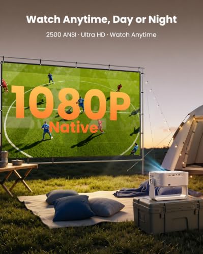 Image of 4K Outdoor Projector with WiFi and Bluetooth,2500 ANSI /Auto Focus & Keystone /Dolby Audio, Built-in Apps Compatible with Netflix /YouTube /PrimeVideo, Smart Proyector for Home Theater with HDR10+