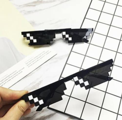 Image of Thug Life Sunglasses Pixel Gangsta Life Funny Novelty Shades