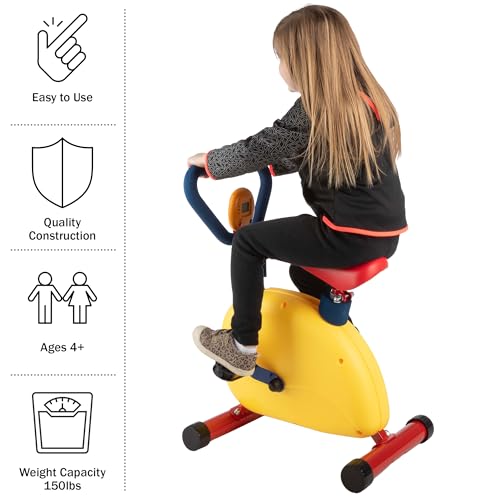 Image of Hey! Play! Kids Exercise Equipment Collection: Strength Training, Cardio, Endurance, and Active Play Essentials - Kids Exercise Bike