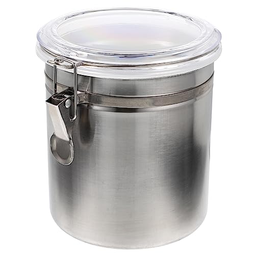 Zerodeko Stainless Steel Sealed Jar for Storage Multi-function Bean Canister Kitchen Office Use Airtight Coffee Bean Container Household Storage Canister