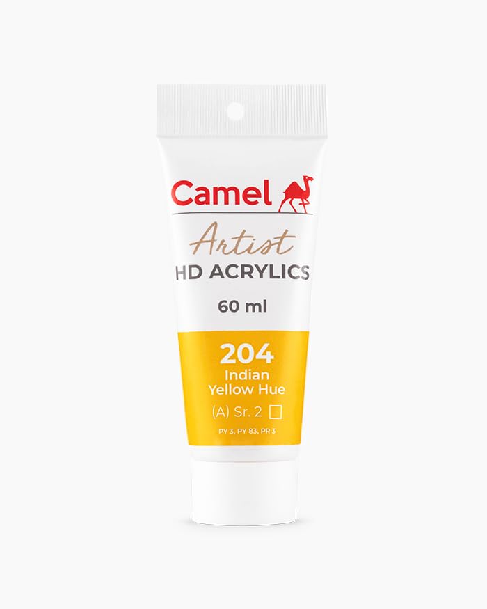 CAMEL ARTIST HD ACRYLIC COLOUR 60ML (204 INDIAN YELLOW HUE (A) SR.2)-image-8