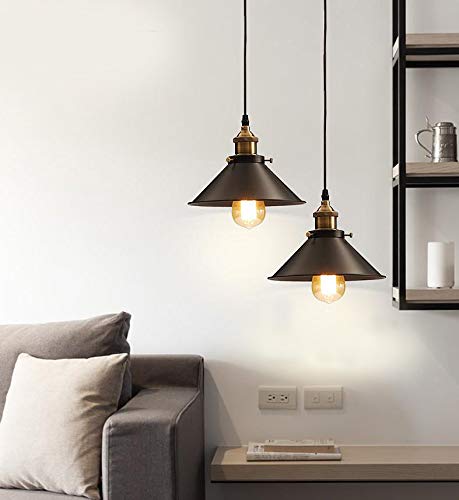 Image of 4-Pack Industrial Vintage Metal Decorative Ring Lighting Accessories For Pendant Light Wall Light Fixtures Lampshade Holder(Black)
