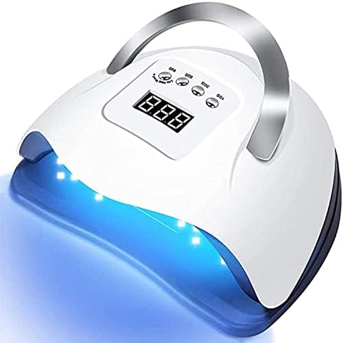 BAMBWARE UV LED Nail Lamp, Nail Dryer 180w,57 LEDs Gel Nail Polish Curing Lamp UV Nail Lamp LED Nail Lamp for Gel Nail Polish Kit Nail Light Nail Art Accessories White