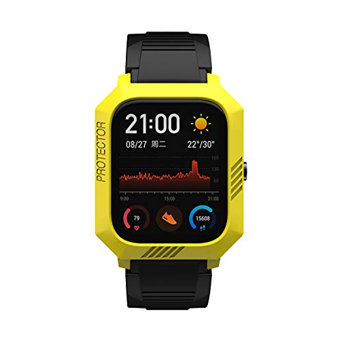 Image of SIKAI CASE SIKAI Bumper Case Cover for Amazfit GTS Anti-Scratch Lightweight Shockproof Screen Protector for Huami Amazfit GTS Smart Watch (Yellow)
