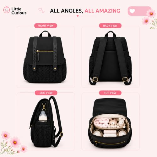 Image of Baby Diaper Bag | Diaper Bag for Mothers For Travel | Baby Bags For Mothers Carry | Baby Diaper Bag For Mother For Travelling | Mommy hand Tote Sling Lugguage diapers Handbags with Changing Mat