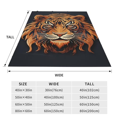 Couverture en flanelle motif tigre en microfibre douce et durable - 4