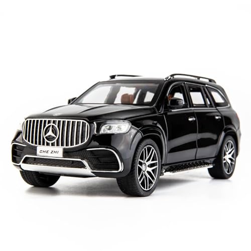 Image of BlackZone 1 /24 Scale Alloy Metal Pull Back Toy Car | Openable Doors, Light & Music | Showpiece Gift Toy Car | Gifts for Boys and Girls(1 /24 Black)