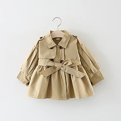 Kids Baby Boys Girls Classic Button Trench Coat Jacket with Belt Toddler Double Breasted Belted Pea Coat Windbreaker2