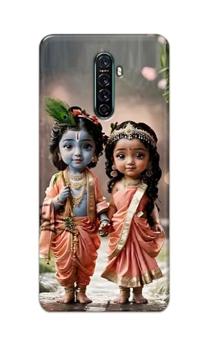 Image of Printed Hard Back Cover for Oppo Reno Ace Back Cover (Radha Krishna Love -J2) -190724(EA)