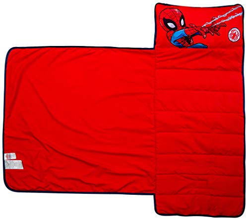 Marvel Super Hero Adventures Spidey Action Nap Mat - Built-in Pillow and Blanket Featuring Spiderman - Super Soft Microfiber Kids\'/Toddler/Children\'s Bedding, Ages 3-5 (Official Marvel Product) - Thumbnail 3