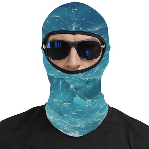 Mascara para esquí para hombres y mujeres Balaclava impresa océano profundo Mascara facial térmica para frío Ropa para motocicleta Mascara para esquí invierno para mujeres y hombres miniatura 3