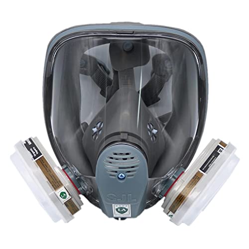 MBLUE 7 pièces/ensemble masque complet réutilisable pour 6800 masque complet en Silicone moyen largement utilisé dans la peinture en aérosol pour le travail du bois en laboratoire