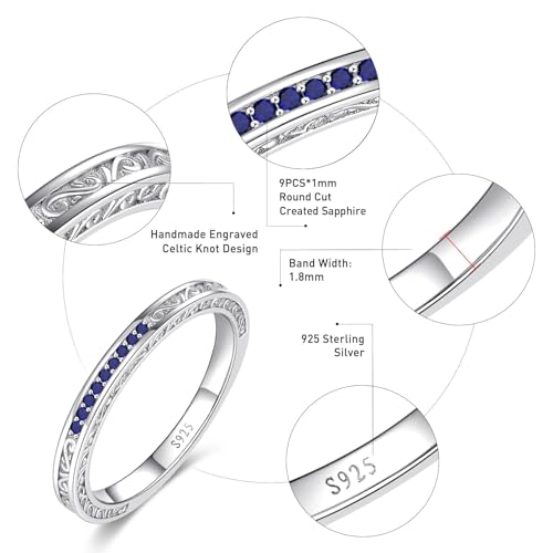 Image of Vintage Celtic Knot Women's Engagement Ring Sets 925 Sterling Silver /14K Gold Plated Stackable Wedding Bands Rings AAAAA Cubic Zirconia Women Bridal Sets Wedding Ring Band Width 1.8mm Size 5-9