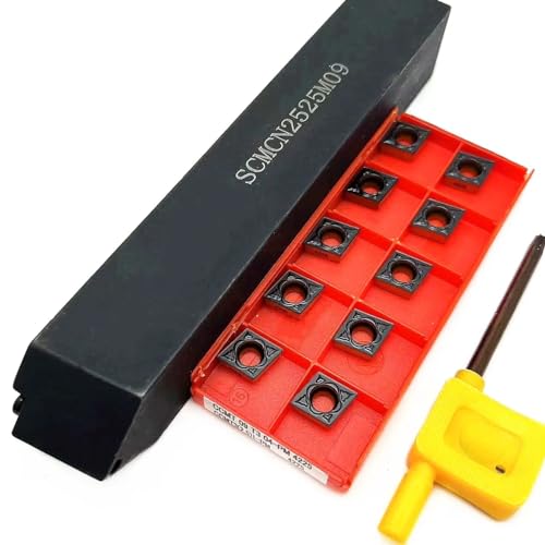 Set de herramientas para torno SCMCN2525M09-100 con 10 inserciones de carburo miniatura 1