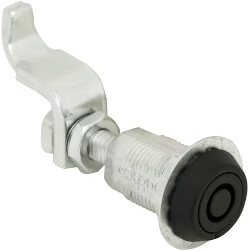Southco E3-15-15 Series Vise Action Powder Coated Zinc Alloy Tool Operated Compression Latch with Tubular Key Head, Non-Locking, 0.45"-1.07"/2.61"-3" Grip Range, Black