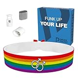 LGBTQ Rainbow Gay Symbols Stoffarmband - Wasserfestes Satin Armband - Handgefertigtes Armband für Vielfalt - Pride Schmuck - Unisex Armband - Buntes Freundschaftsarmband - Aktivismus Armband