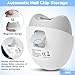 Electric Nail Clipper with USB Charging, Nail Chip Storage Electric Nail Trimmer, 2 Speed Levels for Babies, Seniors and Adults (White)
