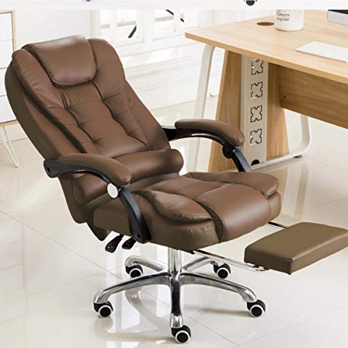 Lenharo Cadeira para Escritório Giratória com apoio para os pés - Marrom - LMS-BY-8436-T3 - Marrom 3 41zMzHbvknL
