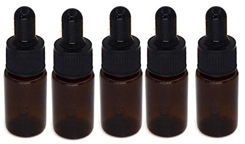 10PCS 10ML Brown Plastic Dropper Bottles Eye Dropper With Glass Pipettes And Rubber Head/Essence Cosmetic Sample Container Bottle For Essential Oil Aromatherapy Use (Brown)