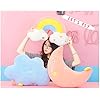 NatureMan Moon Rainbow Cloud Cushion, Soft Plush Cloud Shaped