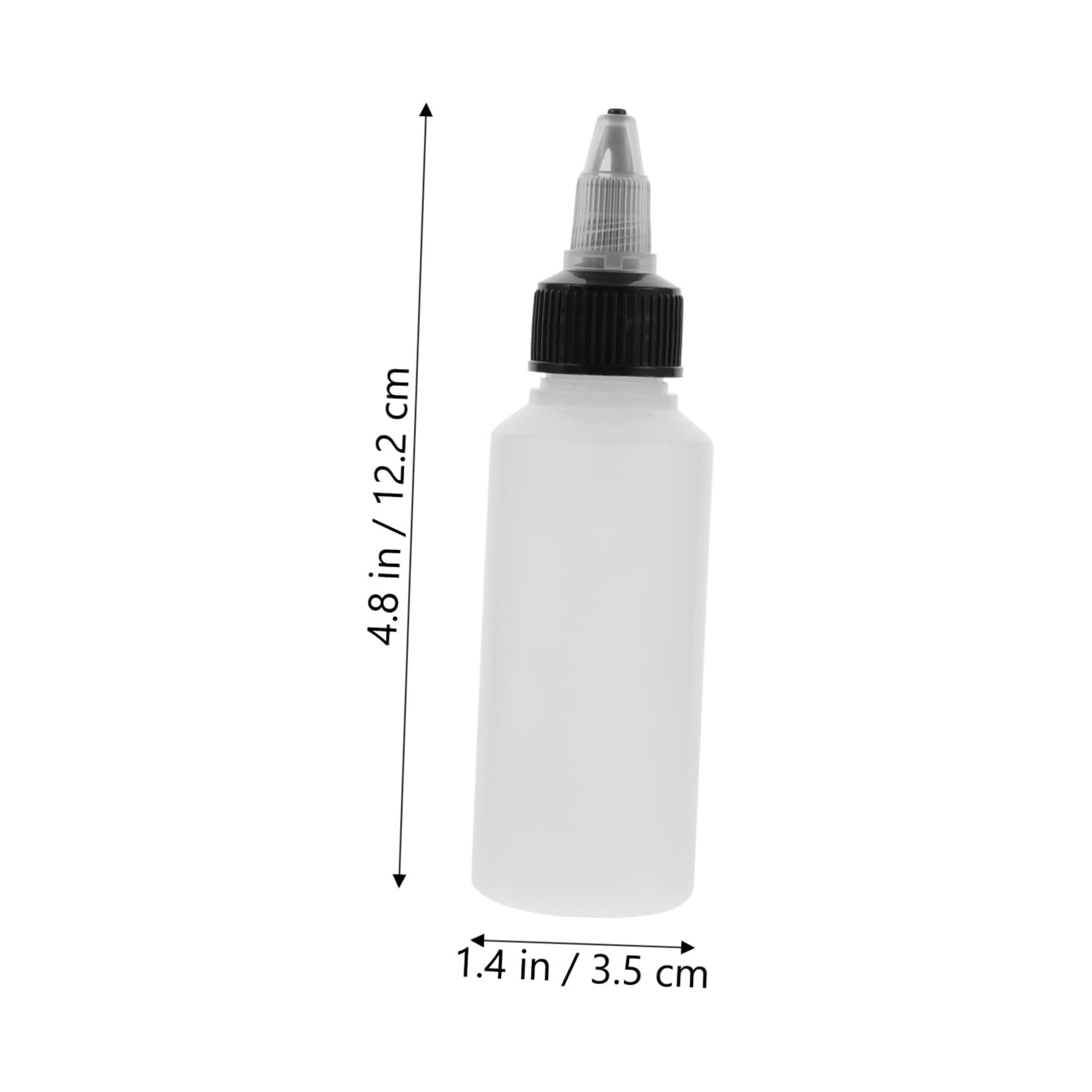 MAGICLULU 2oz Squeeze Bottles for Liquid 20pcs Empty Plastic Bottles Pointed Tips for Ink Pigment Oil