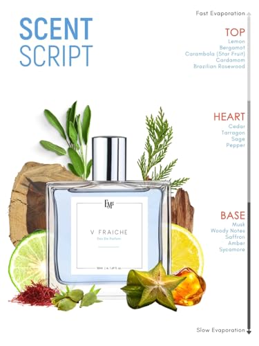 Image of EM5 V Fraiche Perfume for Men | Citrus Aromatic Woody | Day & Night Eau de Parfum | Strong and Long Lasting Spray | Luxury Gift for Him