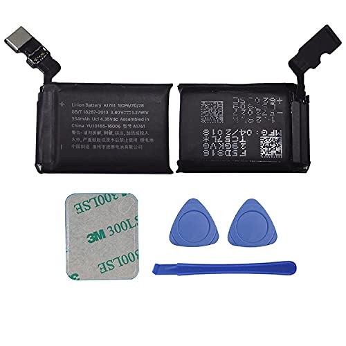 Duotipa Batería de repuesto A1761 compatible con iWatch Series 2 2st Gen 42 mm A1758 baterías con herramientas Cover