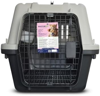 Doctor Pet Pet Carrier Crate 61x45x41.5 cm - IATA Approved Travel...