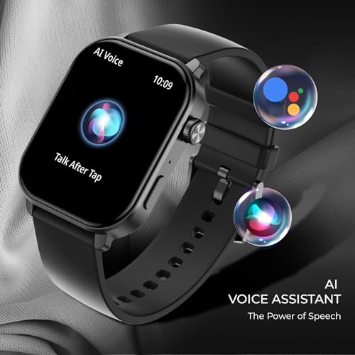 Image of beatXP Unbound Pro 1.96 inch Super AMOLED Display Bluetooth Calling Smart Watch, Metal Body, Rotary Crown, 410 * 502px, 800 Nits, 60Hz Refresh Rate, 100+ Sports Modes, 24 /7, IP67 (Black)