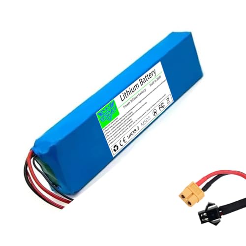 WSDAV Lithium-Akku für Elektroroller, 36 V, 6,6 Ah, 7,8 Ah, 9 Ah, wiederaufladbarer Lithium-Ionen-Akku für 324 W Balance-Auto, Skateboards, Ersatzzubehör,36v 9ah,XT60+SM
