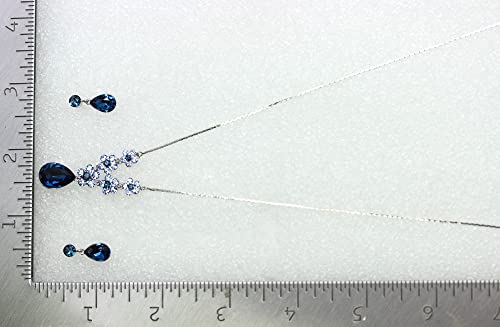 Image of Faship Gorgeous Rhinestone Crystal Floral Necklace Earrings Set