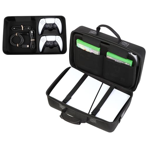 Diocall Tasche Kompatibel mit PS5 Slim 2023,Tragetasche für Playstation 5 Slim, Konsole und DualSense Controller