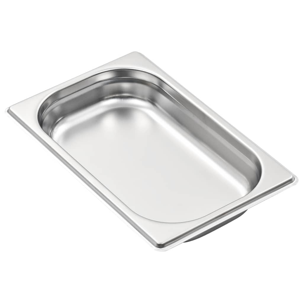 Contenitori Gastronorm, 12 pezzi, GN 1/4, 40 mm, in acciaio inox, impilabili, per bagni, buffet, catering, mense, ristoranti e cucina, per conservare cibi