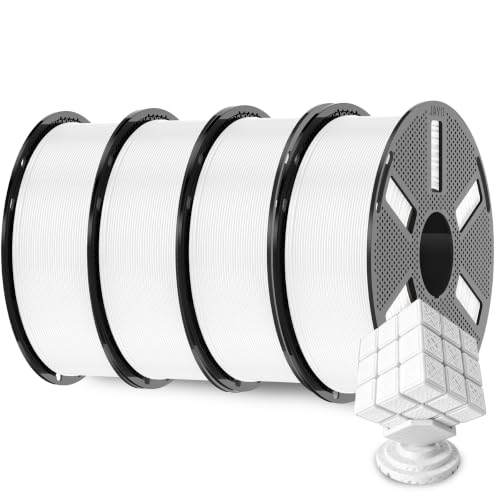 JAYO PLA+ 3D Printer Filament 1.75 mm Bundle, 4.4kg 4 Pack White